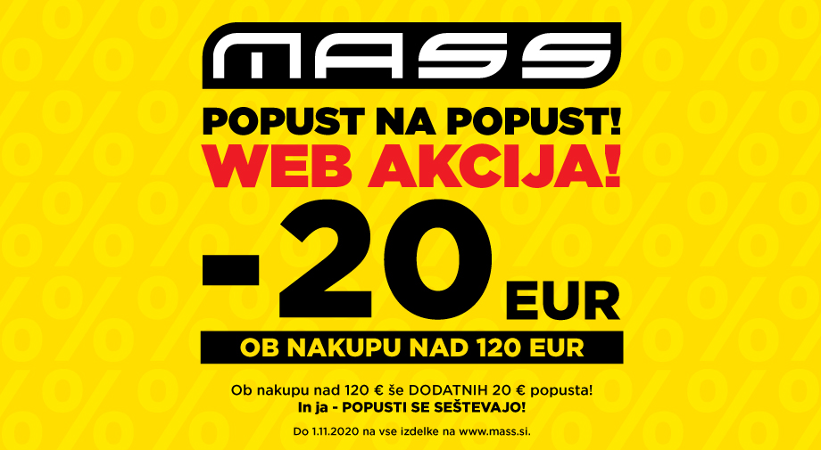 Popust na popust v spletni trgovini www.mass.si! - Mass