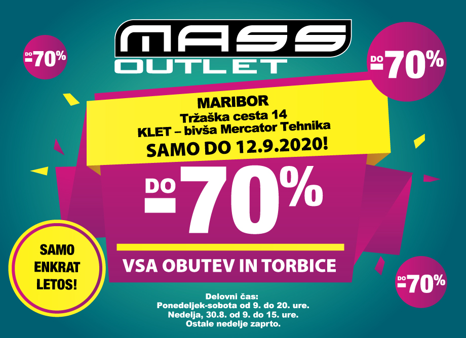 Outlet Maribor zopet tu od 25.8.2020 - Mass